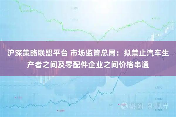 沪深策略联盟平台 市场监管总局：拟禁止汽车生产者之间及零配件企业之间价格串通